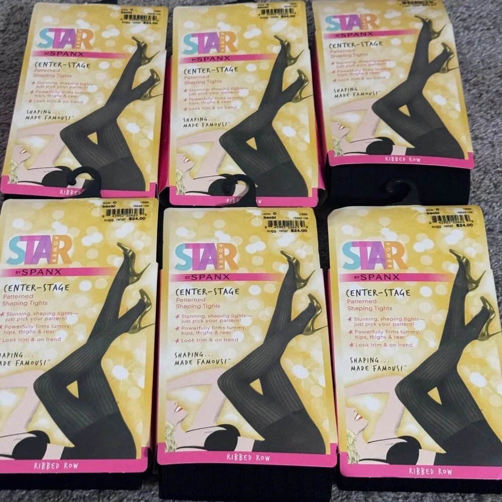 6 Packs - Star Power By Spanx Enter Stage Shaping Tights Size C - Picture 1 of 3